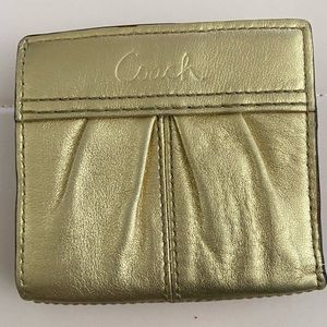 Coach gold wallet